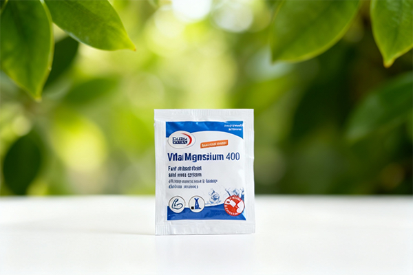 بستهبندی ساشه پودر منیزیم 400 یوروویتال با طراحی کاربردی